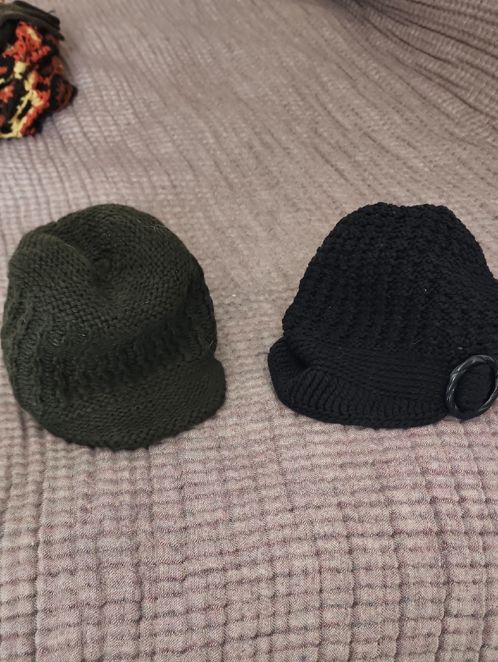 Banana Republic and Eddie Bauer Knit Brim Caps Pair